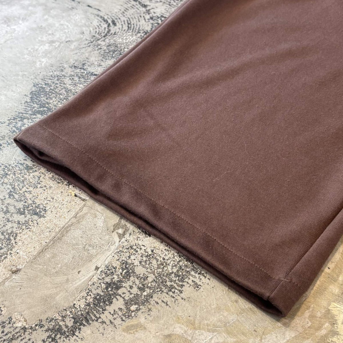 画像8: 【WONDERGROUND】D-CODE LAYERED WIDE SUWEAT PANTS / BROWN / OS (8)