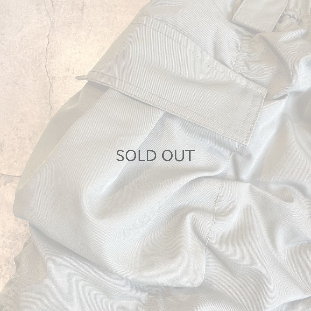 画像11: FRONT ZIP UP GATHER DESIGN NYLON LONG SKIRT / W25~W34 (11)