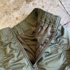 画像9: FRONT ZIP UP GATHER DESIGN NYLON LONG SKIRT / W25~W34 (9)