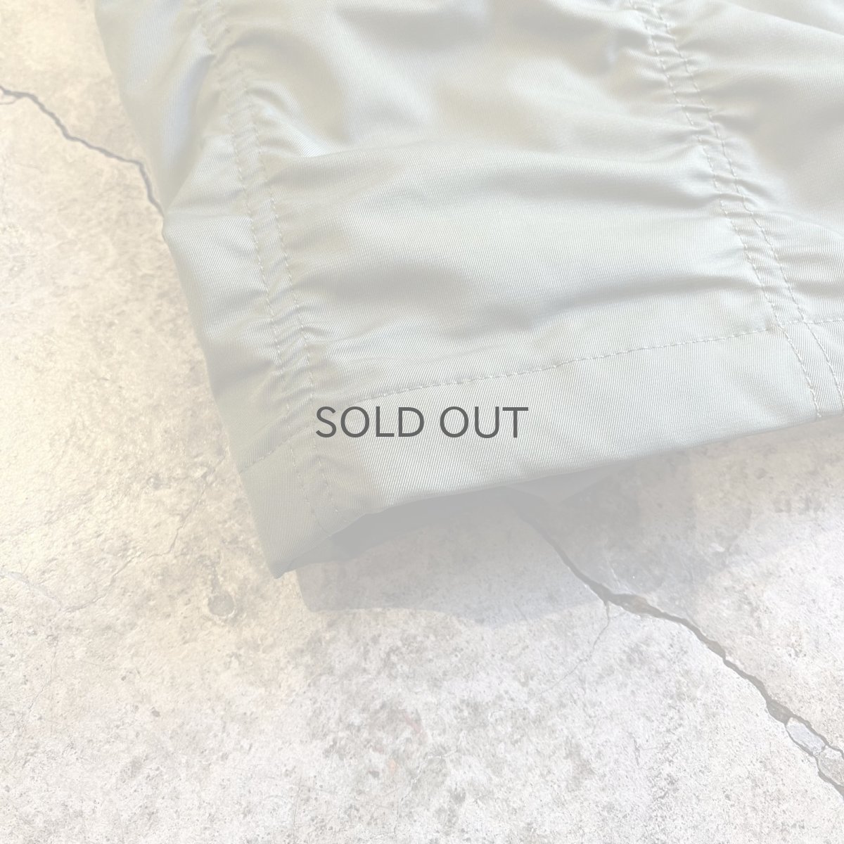 画像3: FRONT ZIP UP GATHER DESIGN NYLON LONG SKIRT / W25~W34 (3)