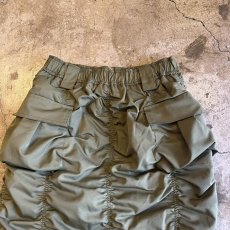 画像10: FRONT ZIP UP GATHER DESIGN NYLON LONG SKIRT / W25~W34 (10)