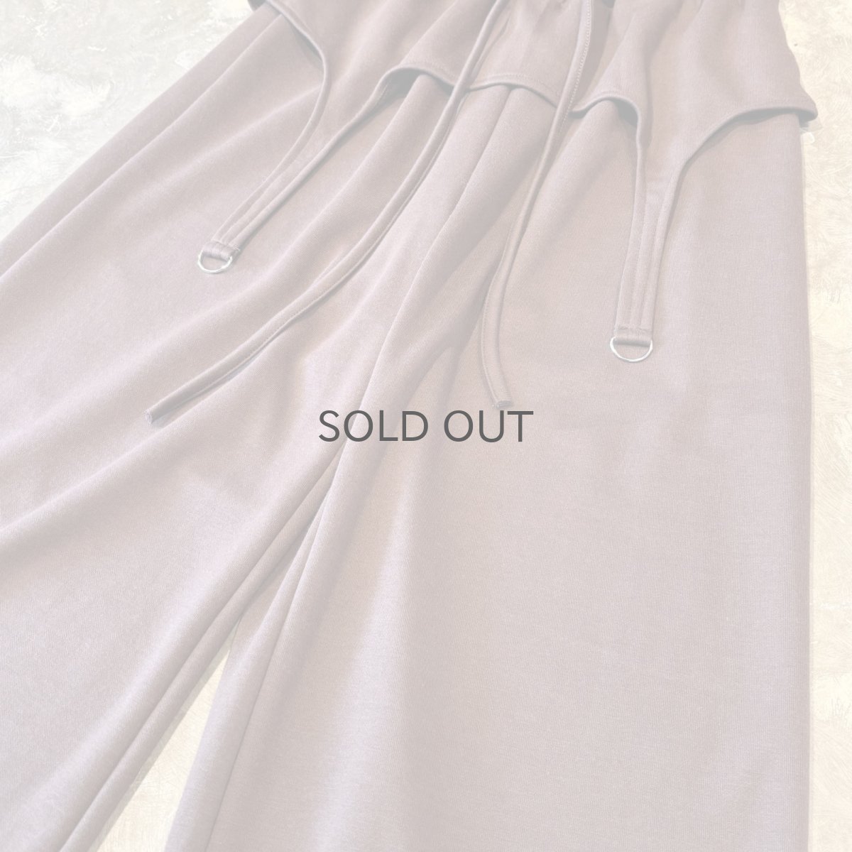 画像4: 【WONDERGROUND】D-CODE LAYERED WIDE SUWEAT PANTS / BROWN / OS (4)