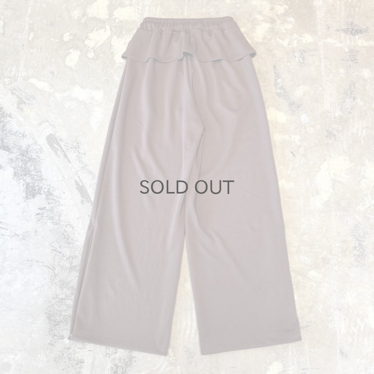 画像2: 【WONDERGROUND】D-CODE LAYERED WIDE SUWEAT PANTS / BROWN / OS (2)