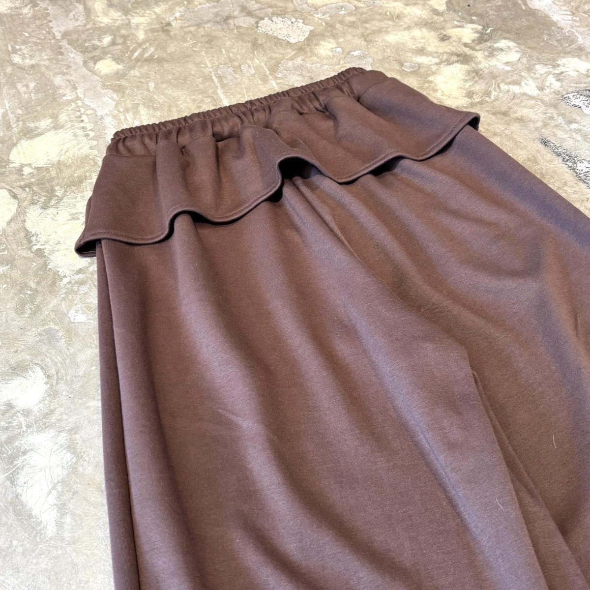 画像10: 【WONDERGROUND】D-CODE LAYERED WIDE SUWEAT PANTS / BROWN / OS (10)