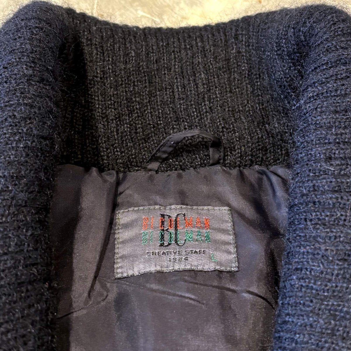 画像9: 80~90'S SUEDE LEATHER × WOOL KNIT SWITCHED JACKET / Mens L (9)