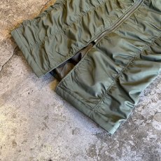 画像4: FRONT ZIP UP GATHER DESIGN NYLON LONG SKIRT / W25~W34 (4)