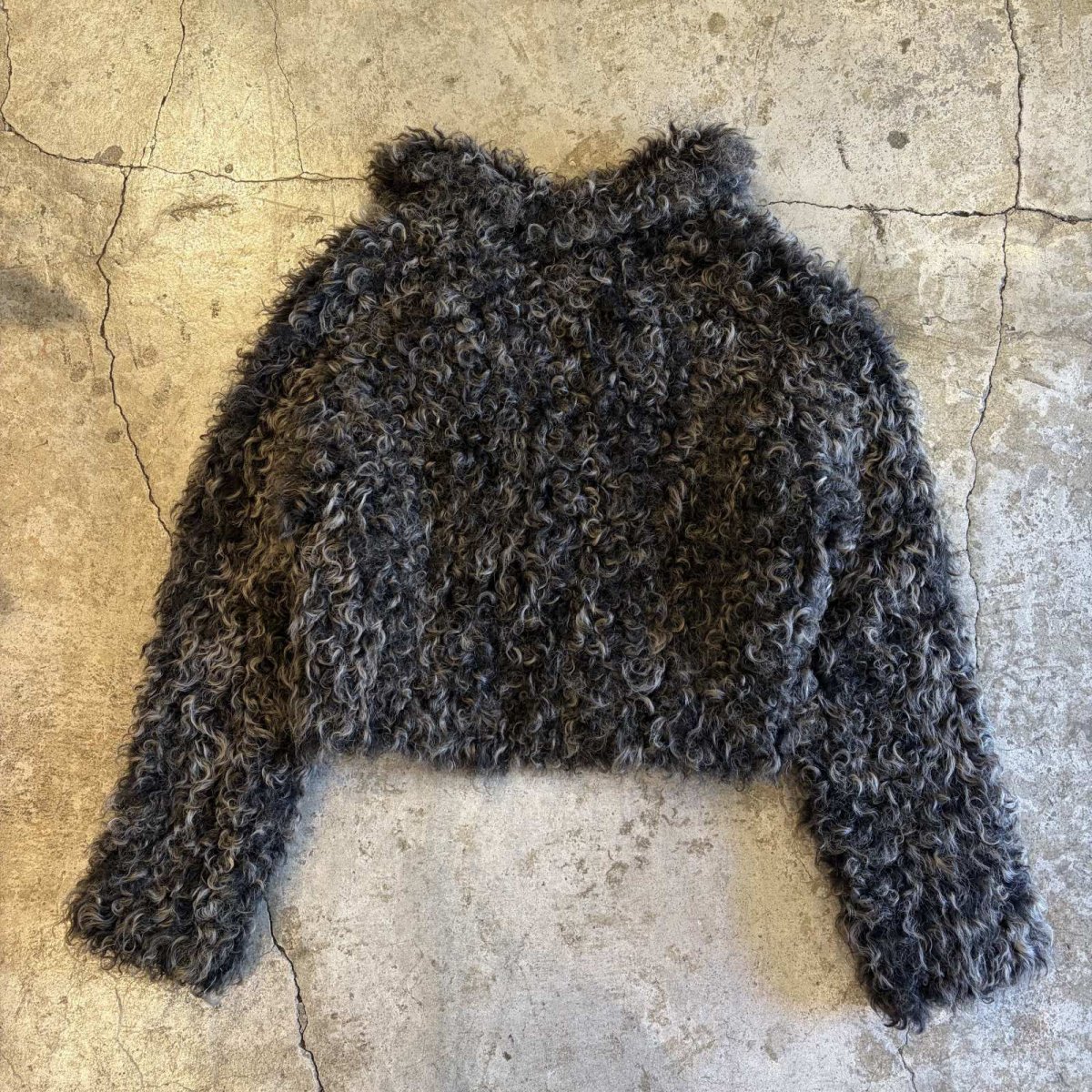 画像2: CURLING FUR DESIGN SHORT JACKET / Ladies S~M (2)