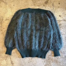 画像2: MIX COLOR MOHAIR DESIGN KNIT CARDIGAN / Ladies L (2)