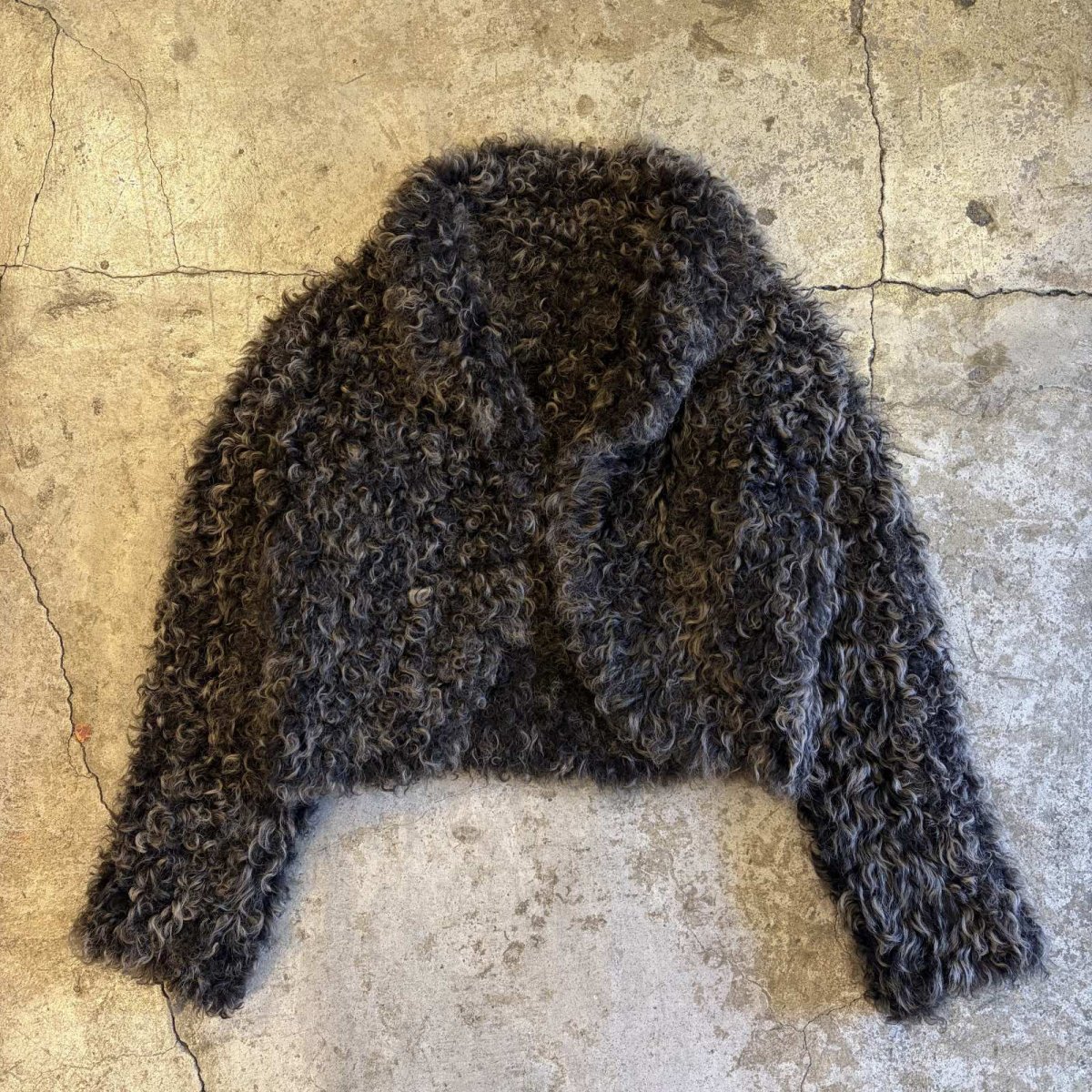 画像1: CURLING FUR DESIGN SHORT JACKET / Ladies S~M (1)