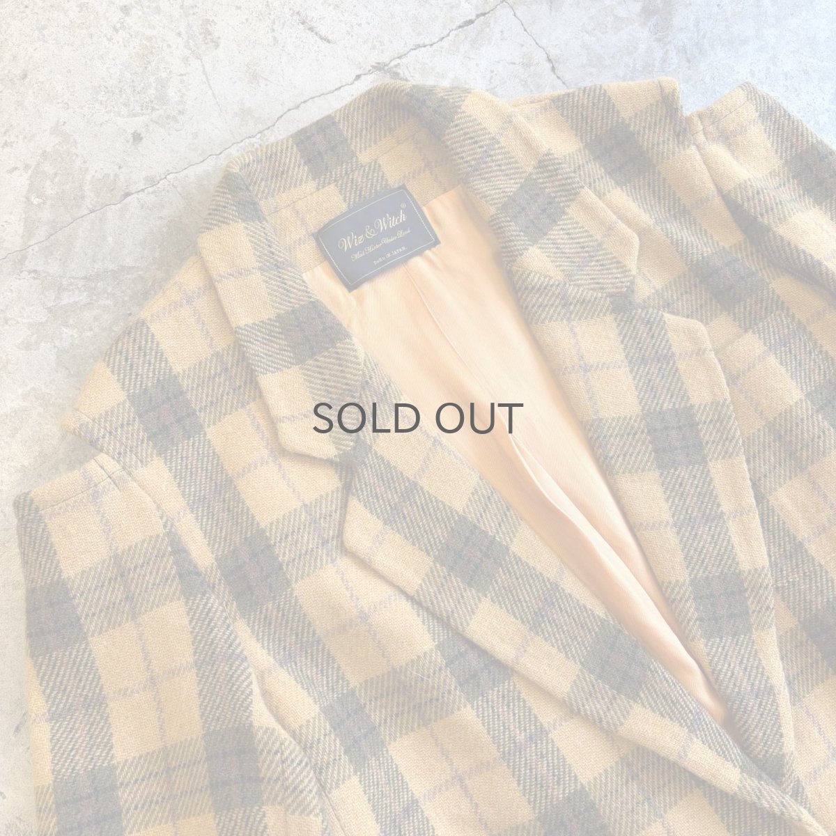 画像3: 【Wiz&Witch】"TRANSFORM" WOOL CHECK TAYLOR JACKET / OS (3)