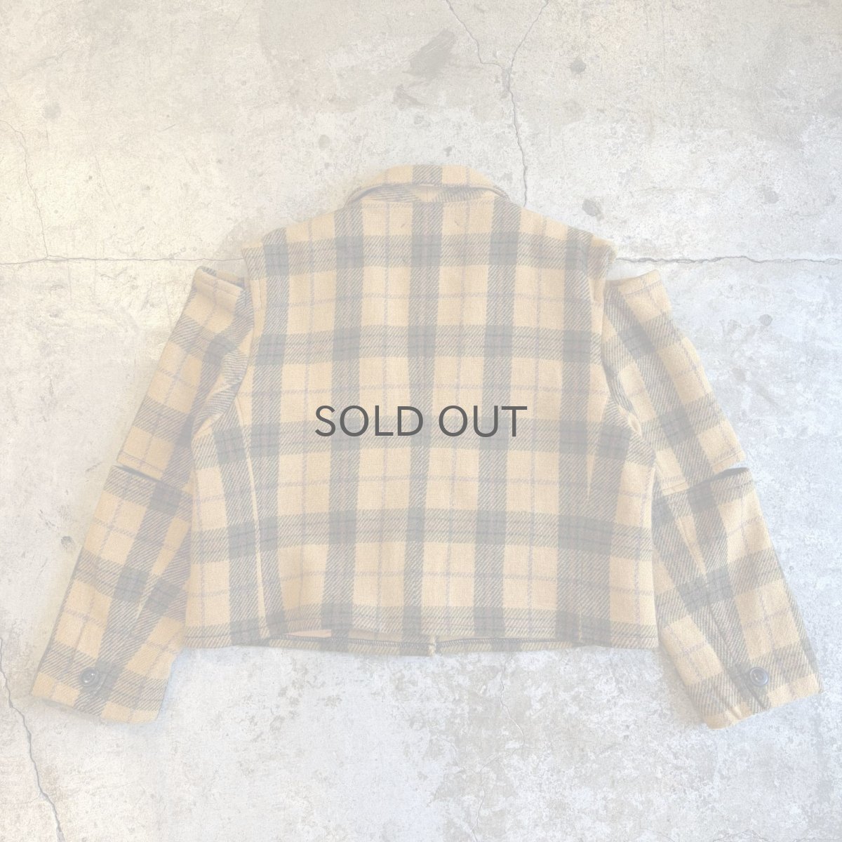 画像2: 【Wiz&Witch】"TRANSFORM" WOOL CHECK TAYLOR JACKET / OS (2)