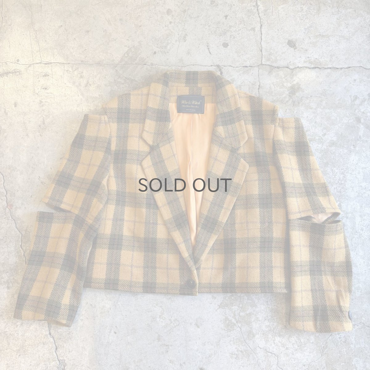画像1: 【Wiz&Witch】"TRANSFORM" WOOL CHECK TAYLOR JACKET / OS (1)