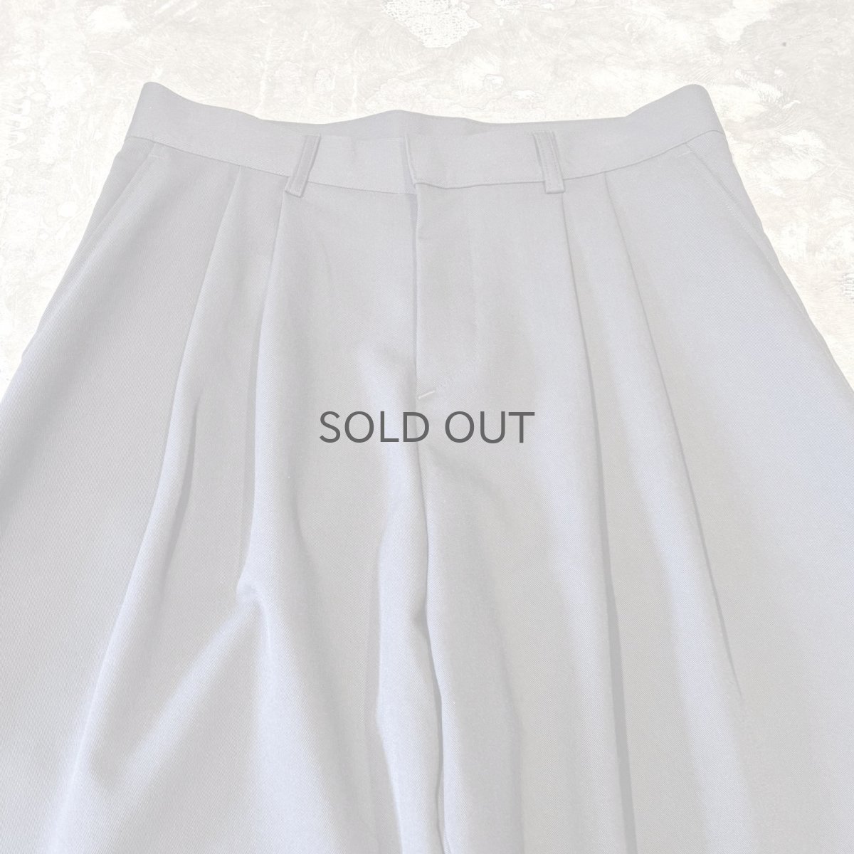 画像10: 【WONDERGROUND】2TUCK WIDE SILHOUETTE SLACKS / GREY / OS (10)
