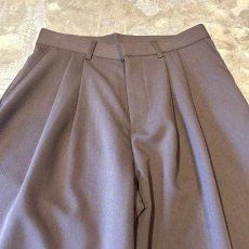 画像10: 【WONDERGROUND】2TUCK WIDE SILHOUETTE SLACKS / BROWN / OS (10)