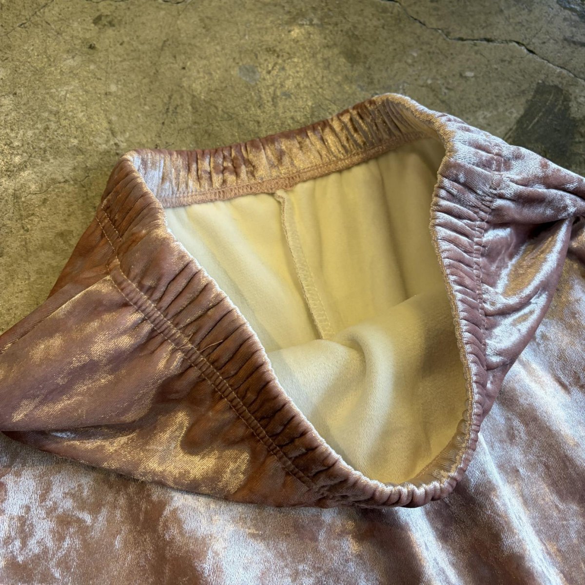 画像7: PINK COLOR VELVET BACK SLIT SKIRT / W25~W34 (7)