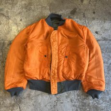画像3: 【ALPHA】KHAKI COLOR REVERSIBLE DESIGN NYLON MA-1 JACKET / Ladies L M) / MADE IN USA (3)