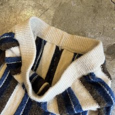 画像8: ALL OVER MULTI STRIPE PATTERN SOFT FLARE DESIGN KNIT PANTS / W26~32 (8)