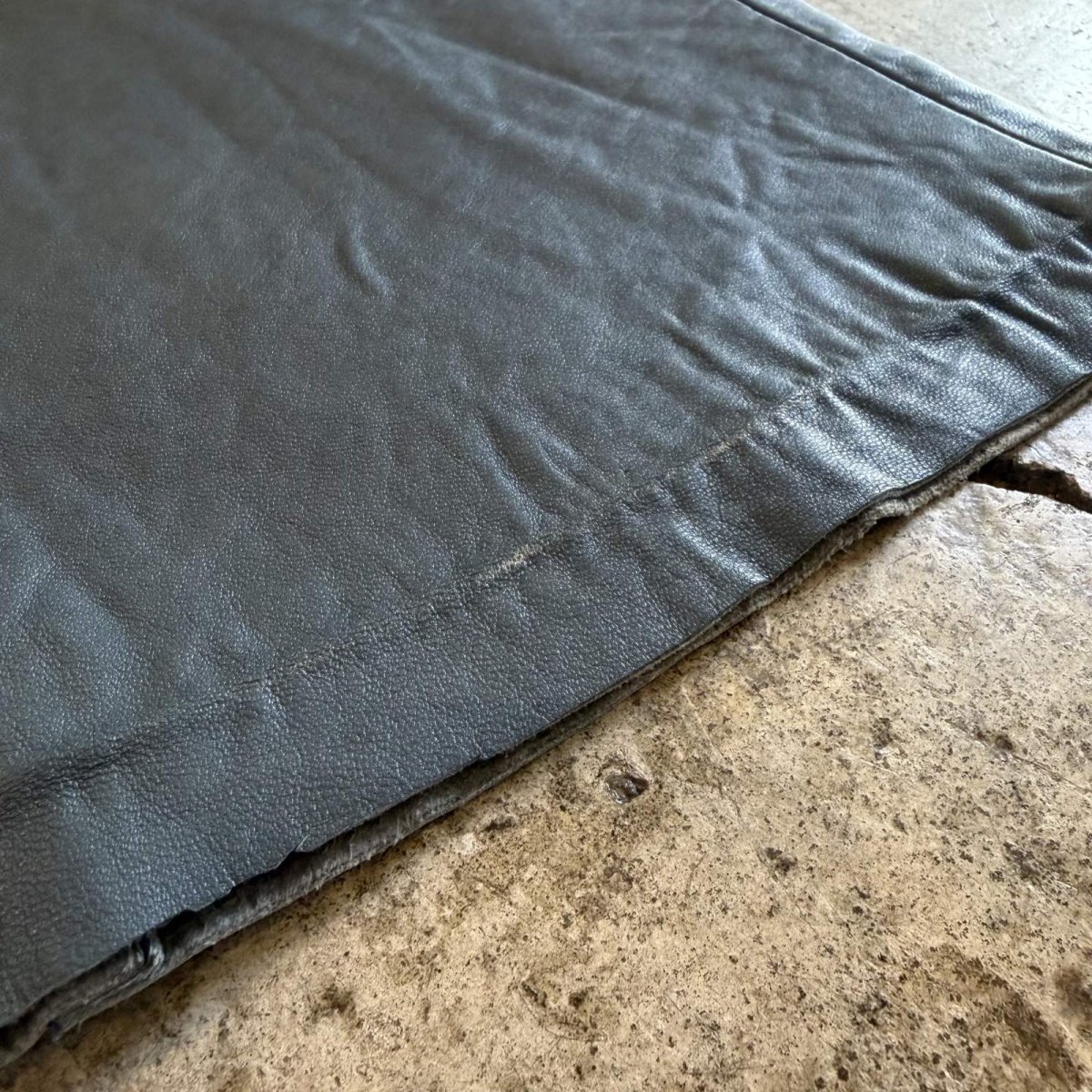 画像11: BLUE COLOR REAL LEATHER PANTS / W31 (11)