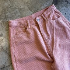 画像3: PINK COLOR CORDUROY DESIGN WIDE PANTS / W27 (3)