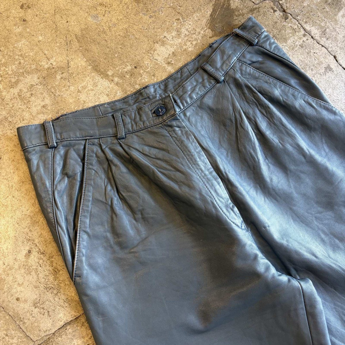 画像3: BLUE COLOR REAL LEATHER PANTS / W31 (3)