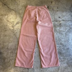 画像2: PINK COLOR CORDUROY DESIGN WIDE PANTS / W27 (2)