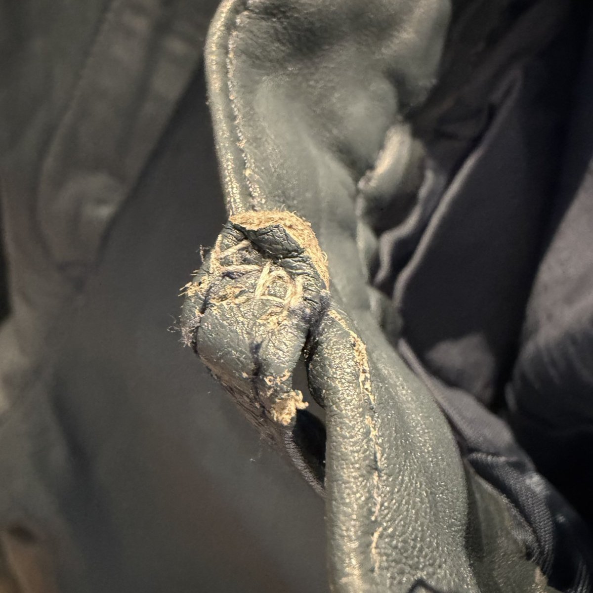 画像12: BLUE COLOR REAL LEATHER PANTS / W31 (12)