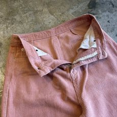 画像6: PINK COLOR CORDUROY DESIGN WIDE PANTS / W27 (6)