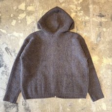 画像2: 【WONDERGROUND】DOUBLE ZIP UP KNIT HOODIE JACKET / BROWN / OS (2)
