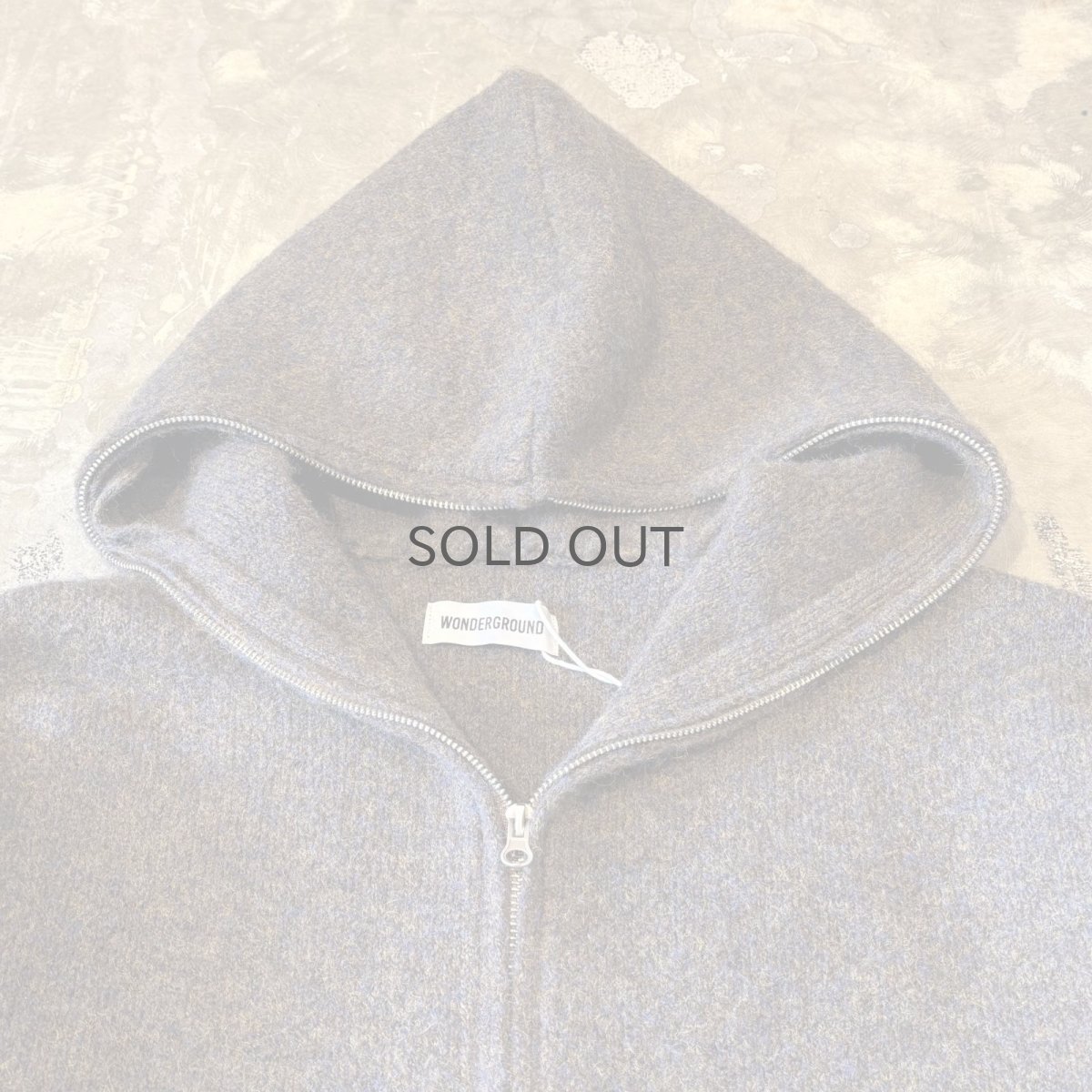 画像11: 【WONDERGROUND】DOUBLE ZIP UP KNIT HOODIE JACKET / BROWN / OS (11)