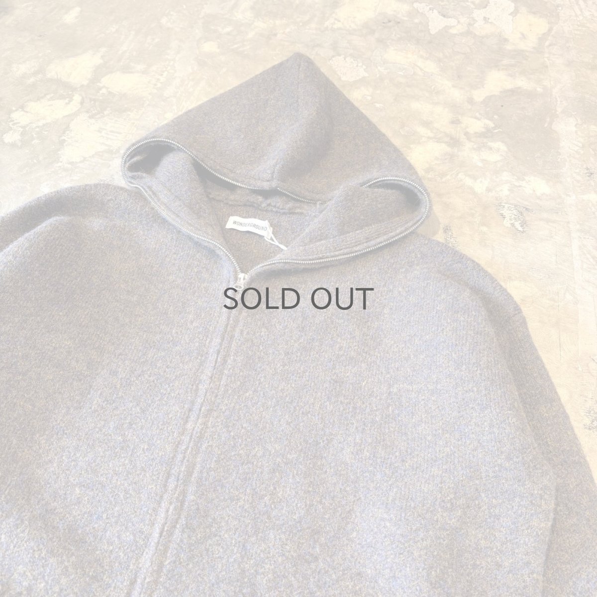 画像4: 【WONDERGROUND】DOUBLE ZIP UP KNIT HOODIE JACKET / BROWN / OS (4)