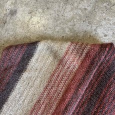 画像7: MULCH STRIPE PATTERN DOWN FRINGE DESIGN WOOL VEST / Ladies M (7)