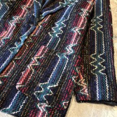 画像6: ALL OVER KNITTING PATTERN TAILORED JACKET / Mens M / MADE IN USA (6)