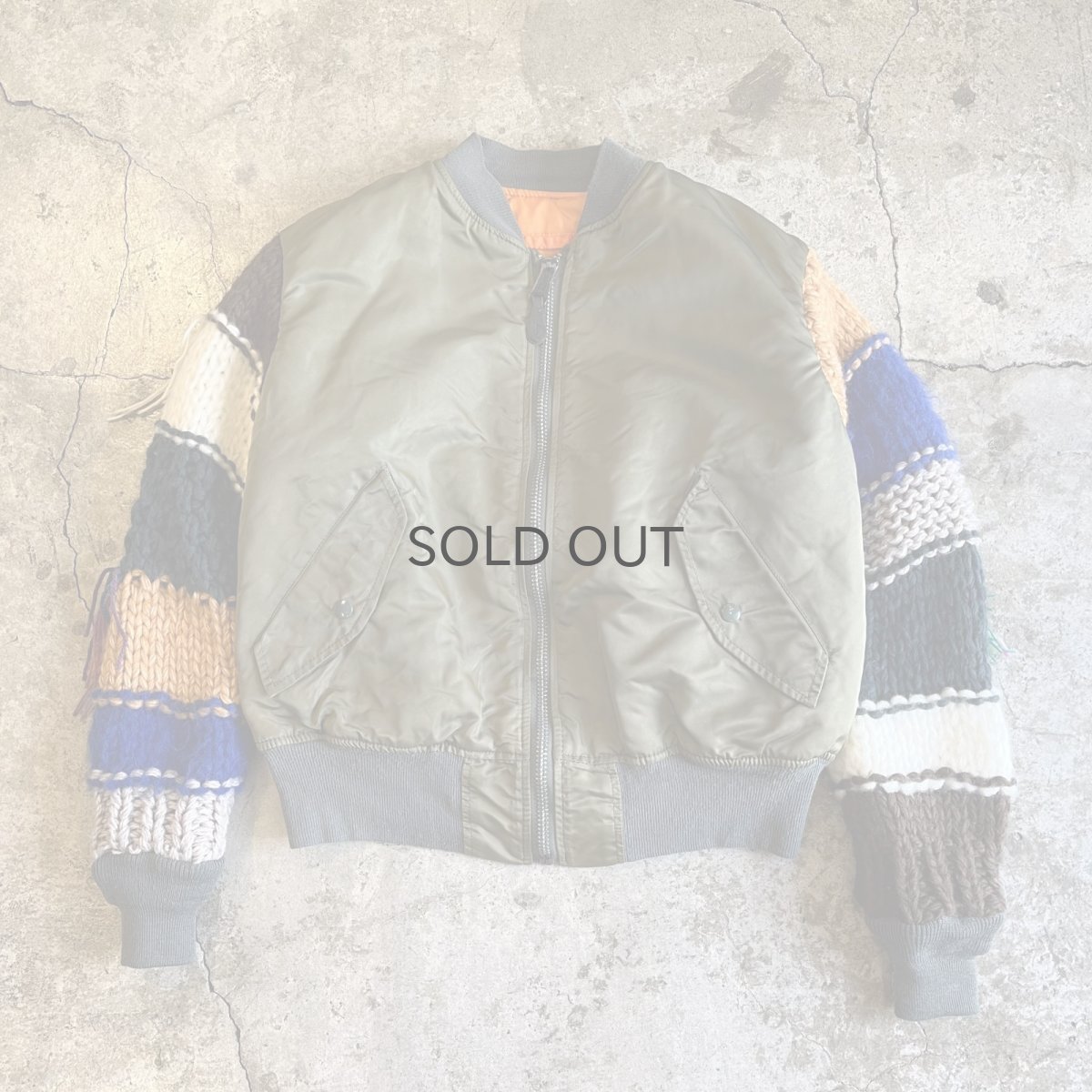 画像1: 【Wiz&Witch】"UNITED" KNITING SLEEVE ALPHA MA-1 (1)