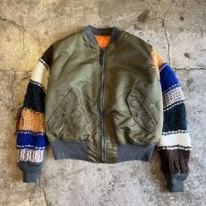 画像1: 【Wiz&Witch】"UNITED" KNITING SLEEVE ALPHA MA-1 (1)