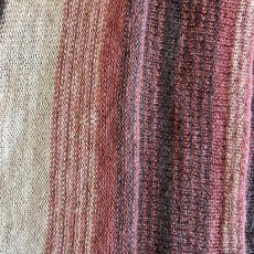 画像9: MULCH STRIPE PATTERN DOWN FRINGE DESIGN WOOL VEST / Ladies M (9)