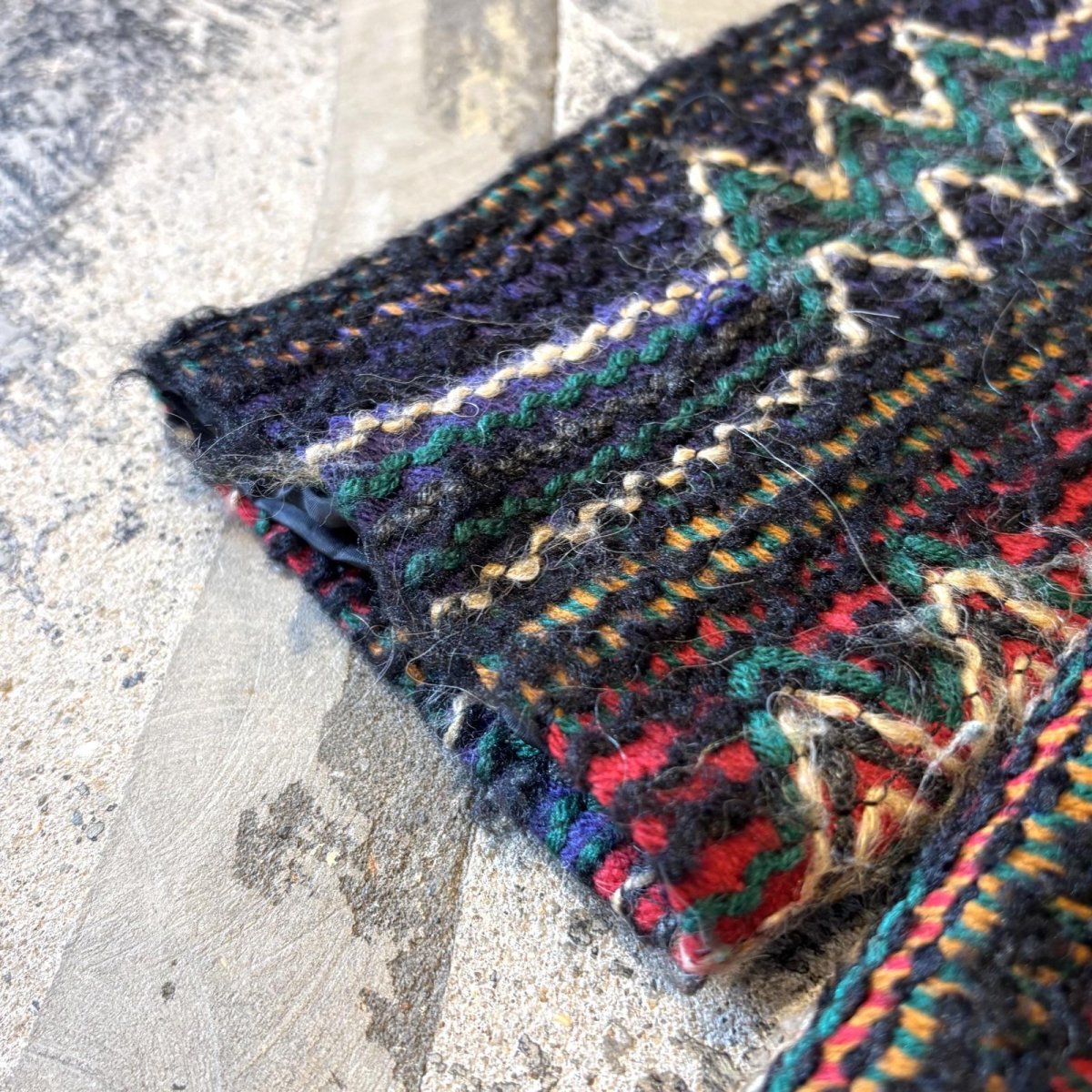 画像7: ALL OVER KNITTING PATTERN TAILORED JACKET / Mens M / MADE IN USA (7)