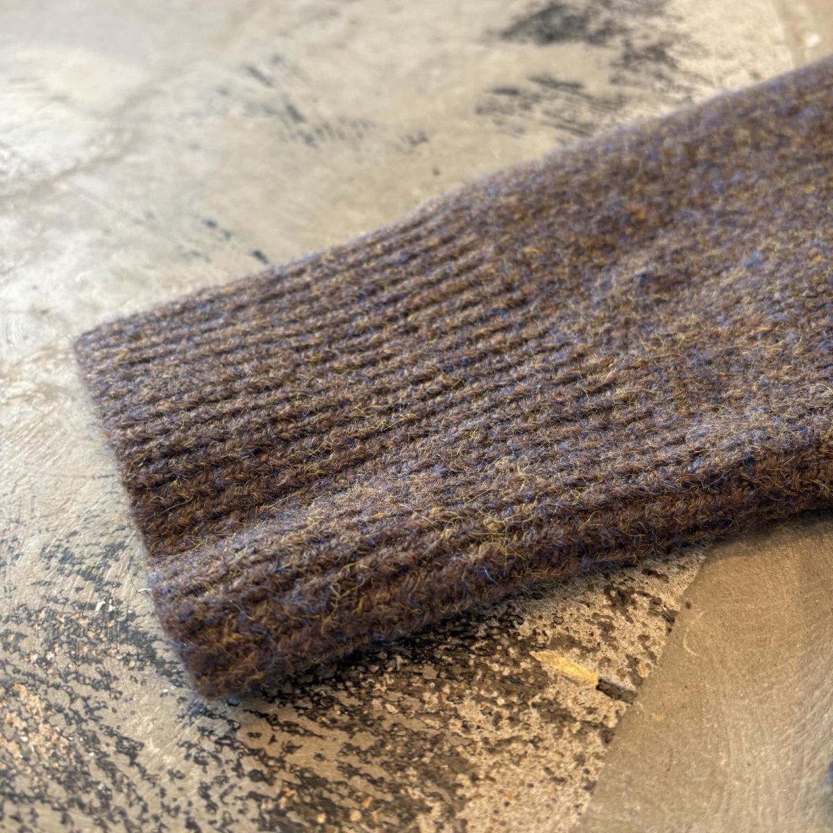 画像7: 【WONDERGROUND】DOUBLE ZIP UP KNIT HOODIE JACKET / BROWN / OS (7)