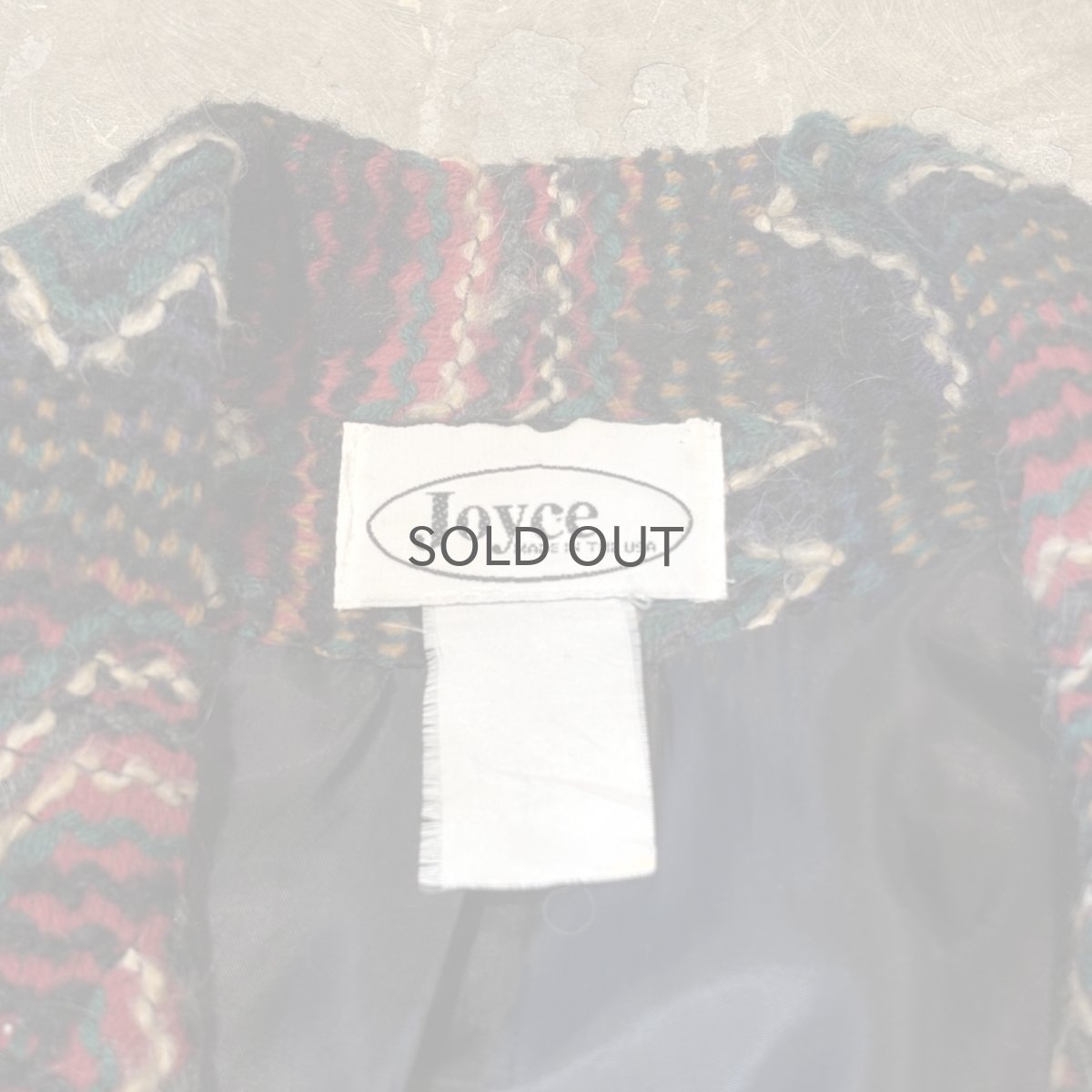 画像10: ALL OVER KNITTING PATTERN TAILORED JACKET / Mens M / MADE IN USA (10)