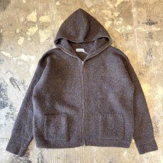 画像1: 【WONDERGROUND】DOUBLE ZIP UP KNIT HOODIE JACKET / BROWN / OS (1)