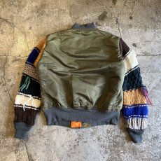 画像2: 【Wiz&Witch】"UNITED" KNITING SLEEVE ALPHA MA-1 (2)