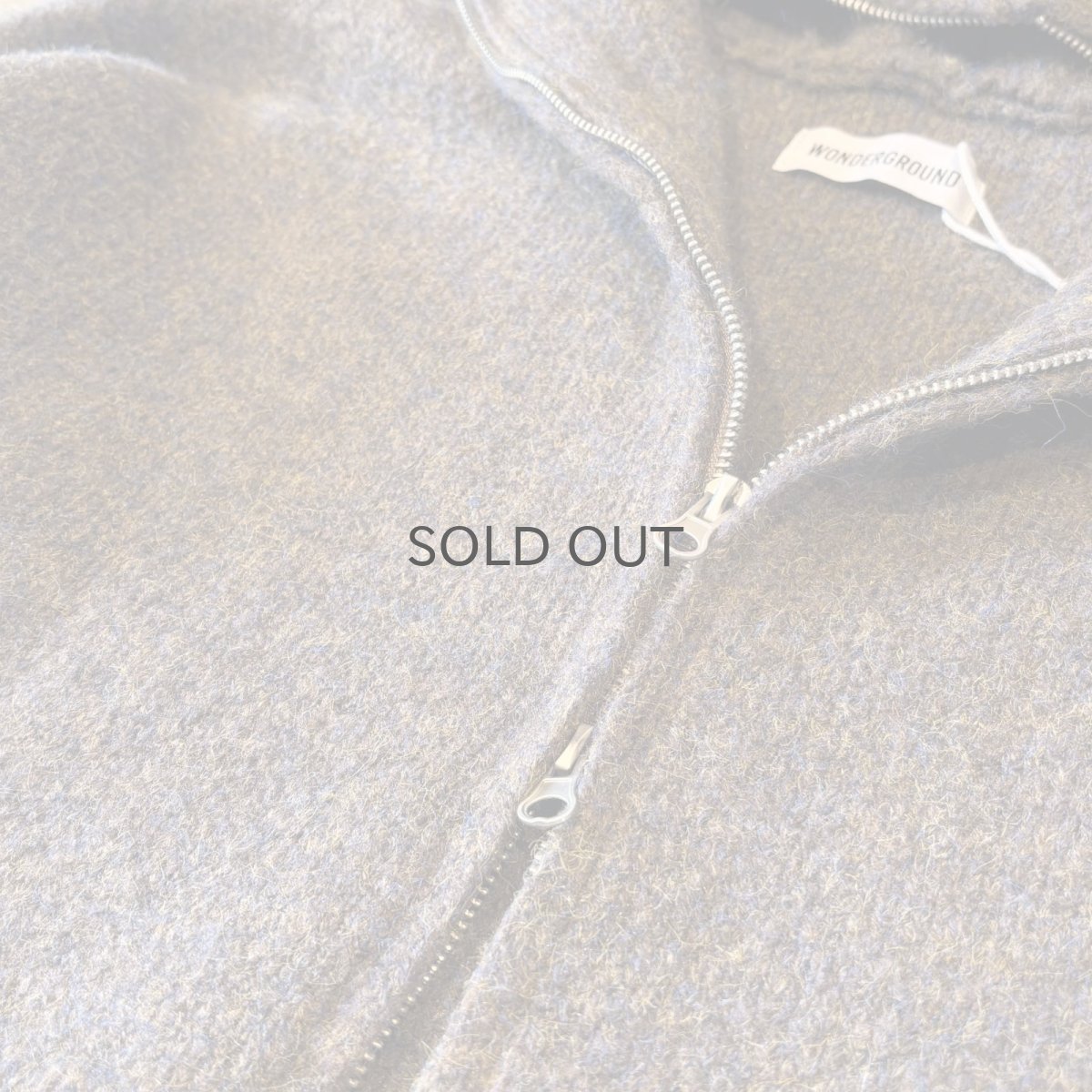 画像10: 【WONDERGROUND】DOUBLE ZIP UP KNIT HOODIE JACKET / BROWN / OS (10)