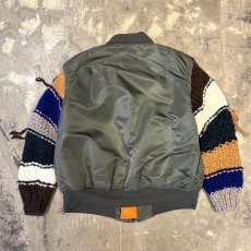 画像2: 【Wiz&Witch】"UNITED" KNITING SLEEVE ALPHA MA-1 (2)