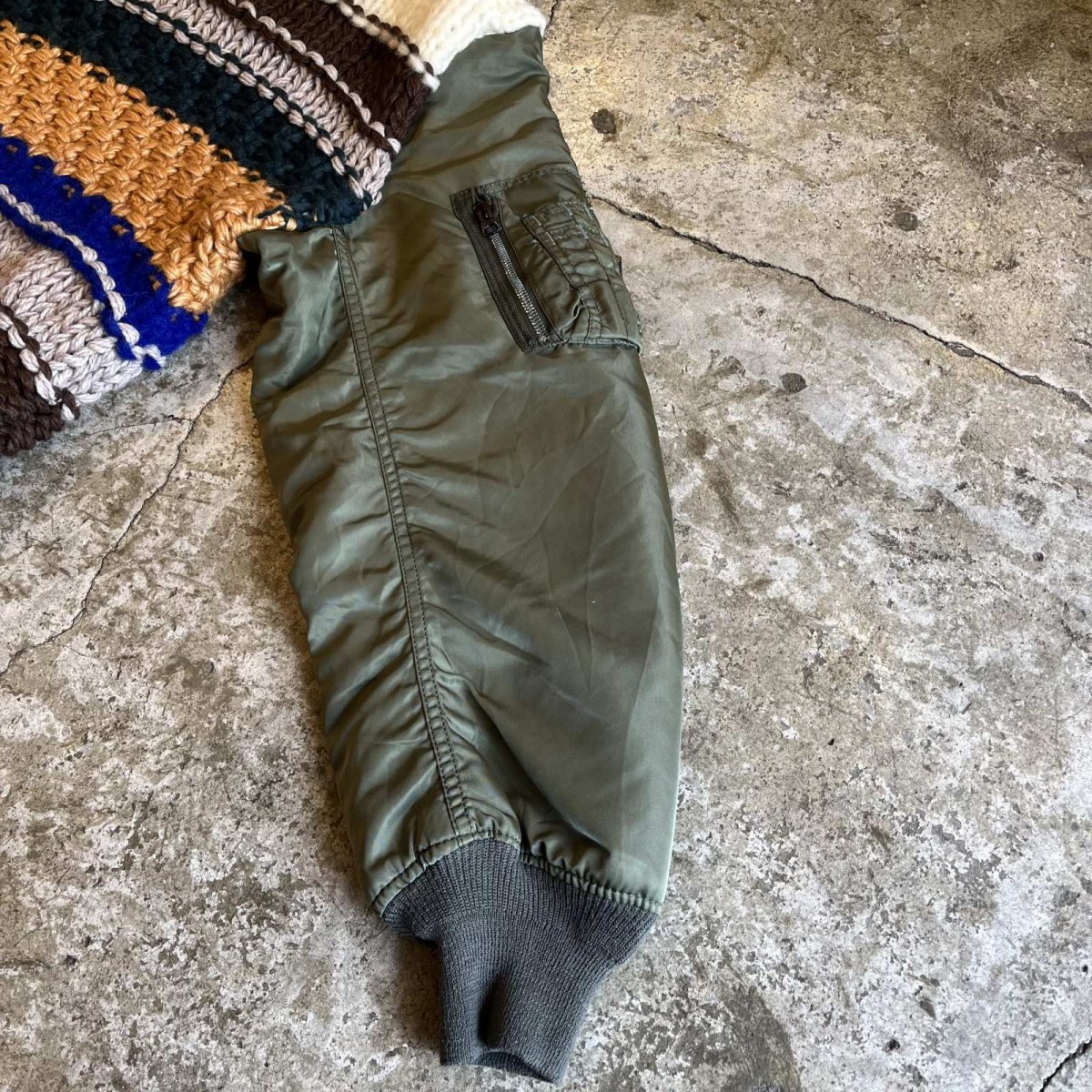 画像7: 【Wiz&Witch】"UNITED" MA-1 SLEEVE DECO KNIT (7)