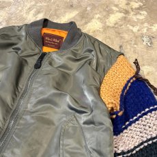 画像4: 【Wiz&Witch】"UNITED" KNITING SLEEVE ALPHA MA-1 (4)