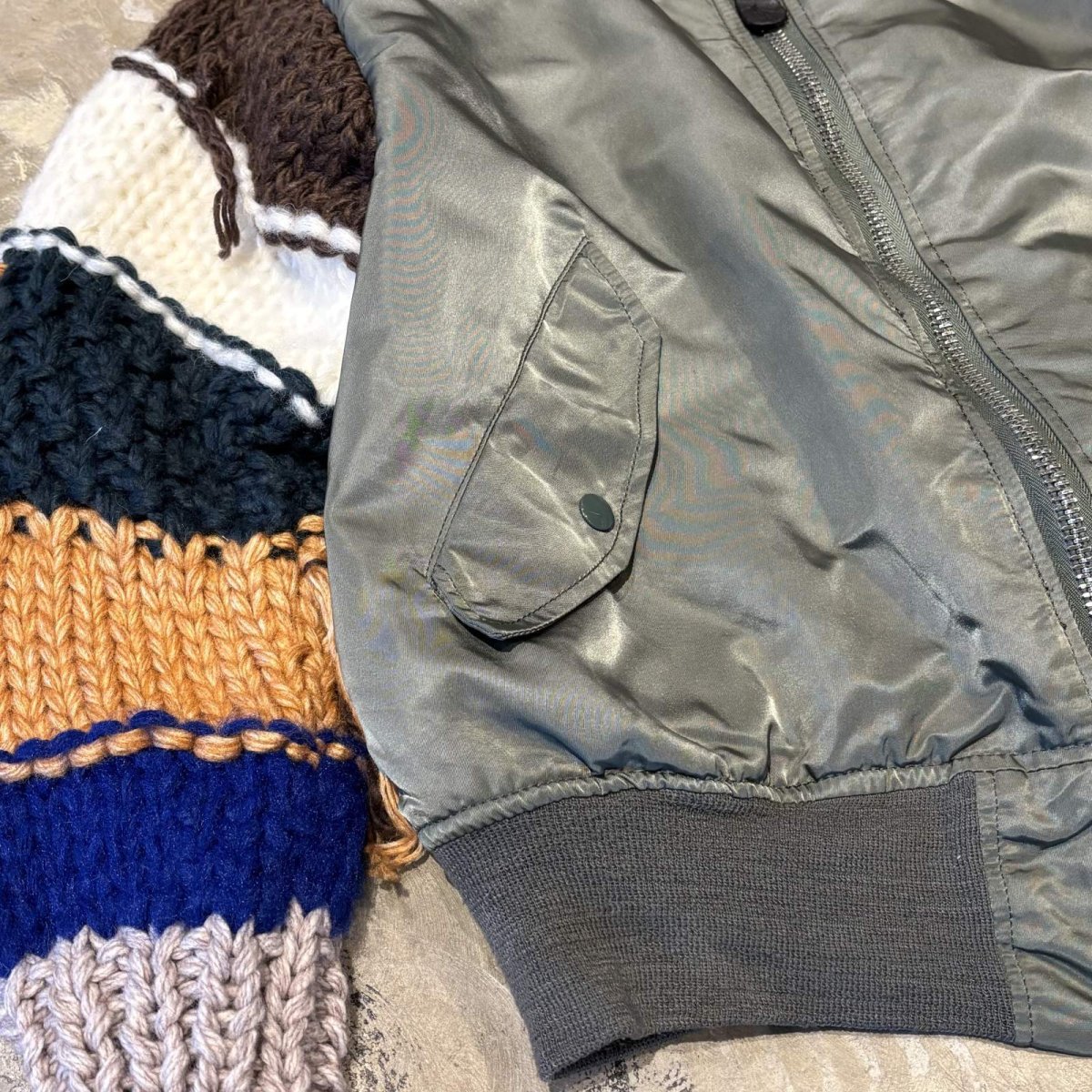 画像5: 【Wiz&Witch】"UNITED" KNITING SLEEVE ALPHA MA-1 (5)