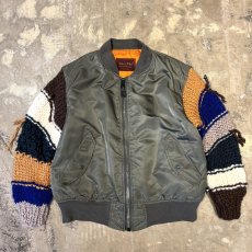 画像1: 【Wiz&Witch】"UNITED" KNITING SLEEVE ALPHA MA-1 (1)