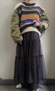画像15: 【Wiz&Witch】"UNITED" MA-1 SLEEVE DECO KNIT (15)