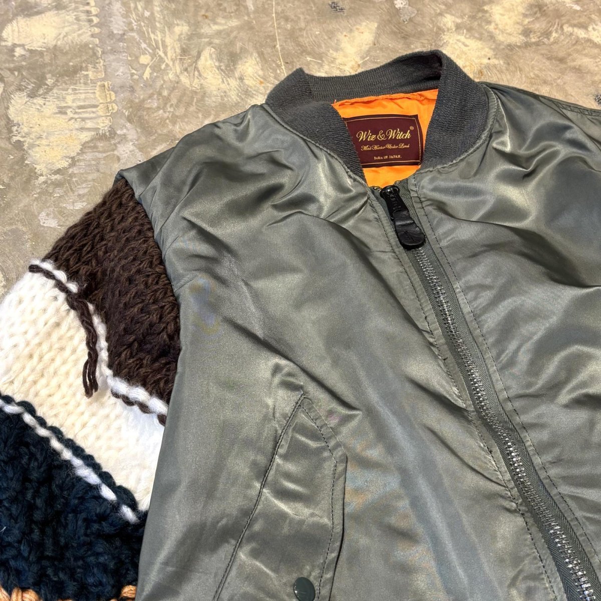 画像3: 【Wiz&Witch】"UNITED" KNITING SLEEVE ALPHA MA-1 (3)