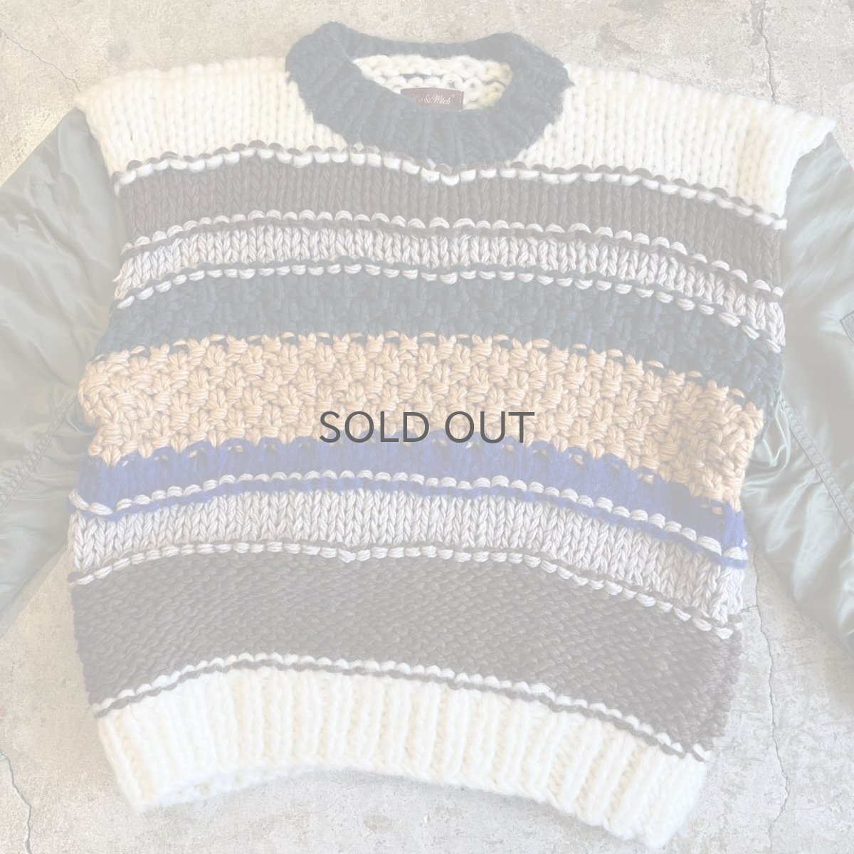 画像9: 【Wiz&Witch】"UNITED" MA-1 SLEEVE DECO KNIT (9)