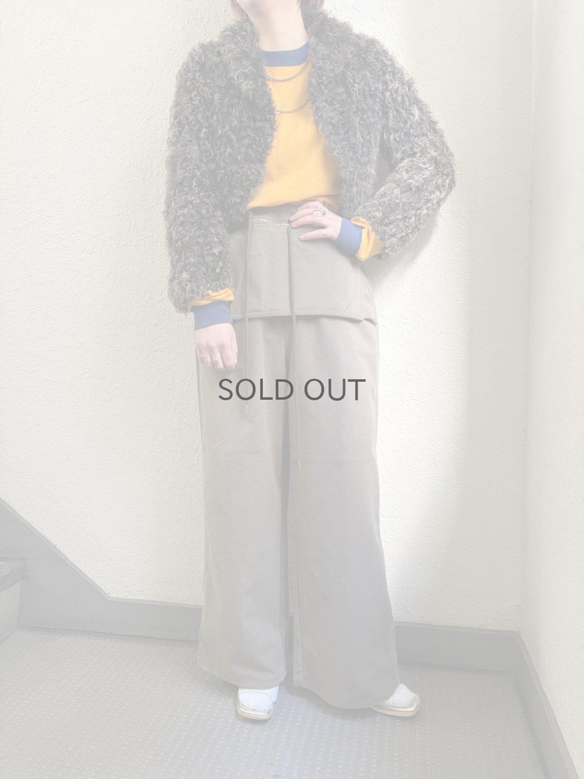 画像12: 2WAY APRON POCKET WORK DESIGN PANTS / FREE~W35 (12)